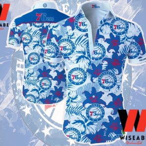 Cheap Philadelphia 76ers Hawaiian Button Up Shirt, Philadelphia 76ers Shirt