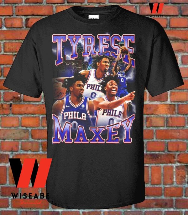 Cheap NBA Basketball Philadelphia 76ers Tyrese Maxey T Shirt