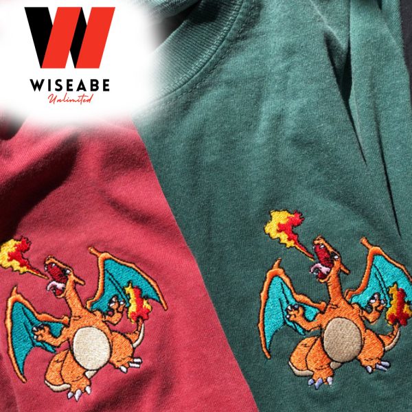 Cheap Charizard Pokemon Embroidered Hoodie, Pokemon Gifts For Adults