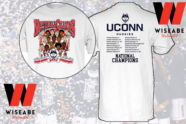 NCAA Mens Division I Basketball Tournament Uconn National Championship Player List Jersey Mens Shirt