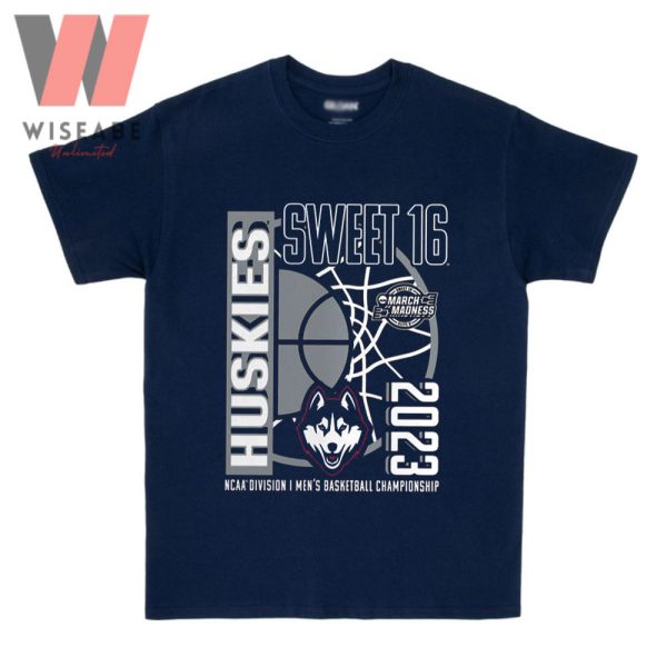 Cheap Sweet 16 NCAA Men’s Division I Basketball Tournament UConn Huskies National Championship Shirt