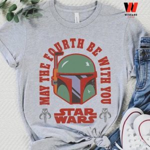 Cheap Boba Fett Helmet May The 4th Be With You T Shirt