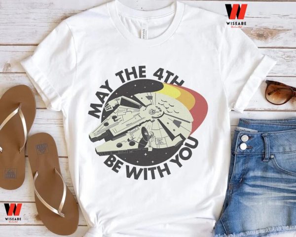 Vintage Disney Mickey Mouse And Friend Star Wars May The 4th Be With You T Shirt