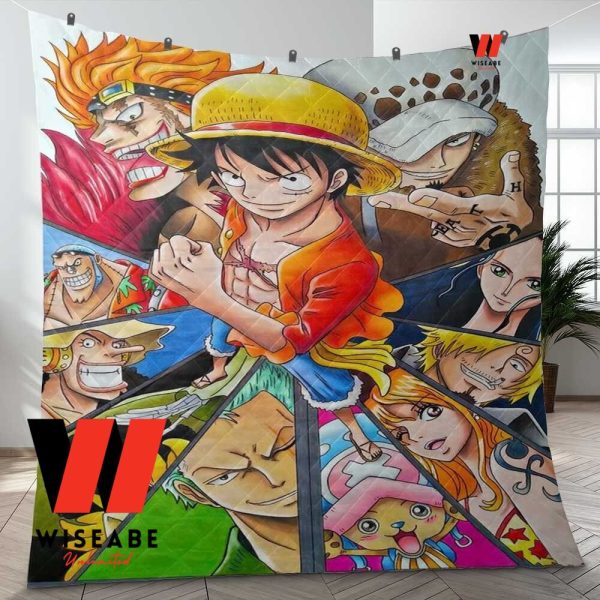 Cheap Straw Hat Pirates Members One Piece Blanket, One Piece Anime Gifts For Him