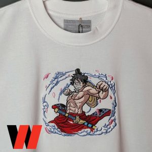 Cheap  Embroidered One Piece Monkey D Luffy Shirt, Anime Shirts For Men