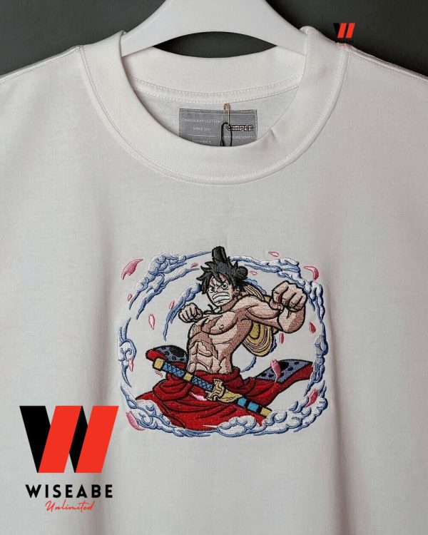 Cheap  Embroidered One Piece Monkey D Luffy Shirt, Anime Shirts For Men