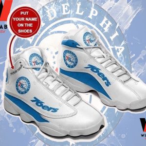 Custom Name NBA Basketball Philadelphia 76ers Shoes Jordan 13