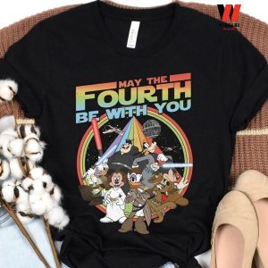 Vintage Disney Mickey Mouse And Friend Star Wars May The Fourth Be With You T Shirt, Star Wars Father's Day Gifts
