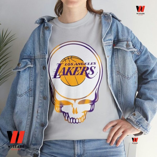 Vintage Skull LA Laker Shirt, Retro Los Angeles Lakers T Shirt