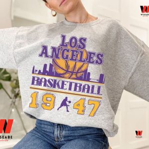 Vintage Los Angeles Basketball 1947 LA Lakers Sweatshirt, Lakers Shirts Mens