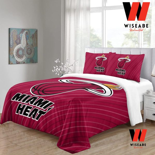 Cheap NBA Basketball Team Red Miami Heat Bedding Set
