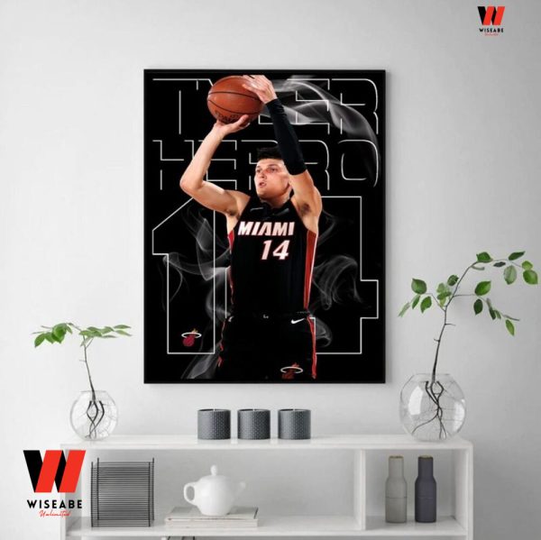 Cool NBA Basketball Number 14 Tyler Herro Miami Heat Poster