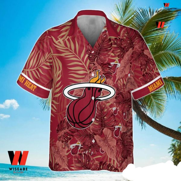 Cheap Tropical Flowers Red NBA Basketball Miami Heat Hawaiian Shirt
