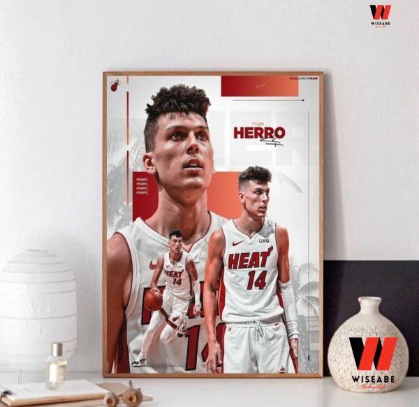 Perfect NBA Basketball Number 14 Miami Heat Tyler Herro Poster For Fan