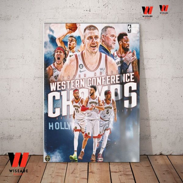 Cheap NBA Basketball Denver Nuggets Western Conference Champions Poster