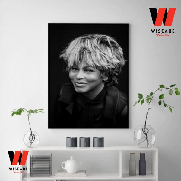 Hot Black And White RIP Tina Turner Poster Wall Art