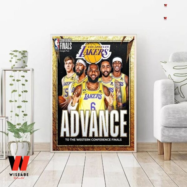 Hot NBA 2023 Los Angeles Lakers Western Conference Finals Poster