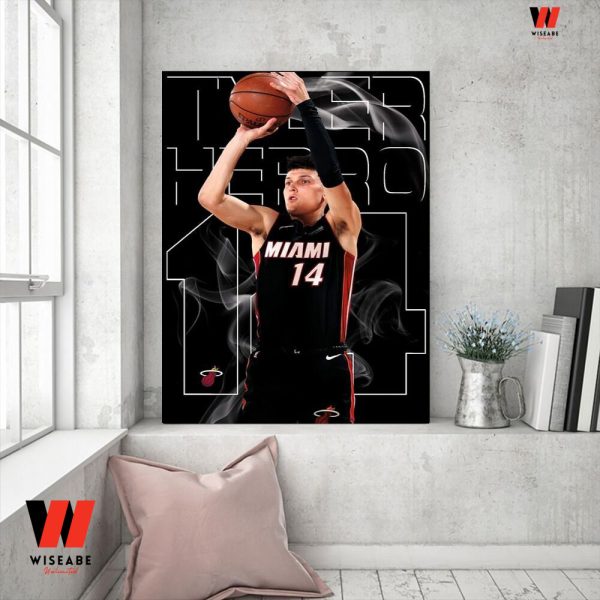 Cool NBA Basketball Number 14 Tyler Herro Miami Heat Poster