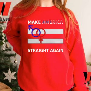 American Flag Pattern Make America Straight Again Shirt